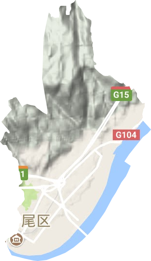 罗星街道地形地图