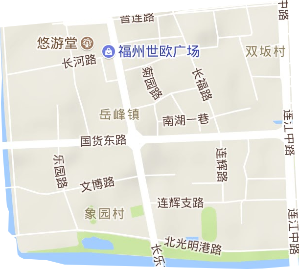 象园街道地形地图