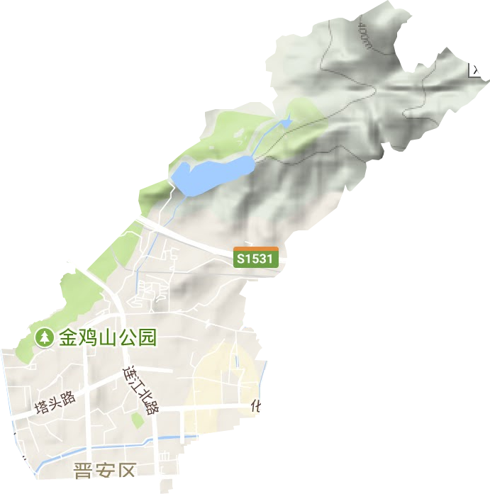 岳峰镇地形地图