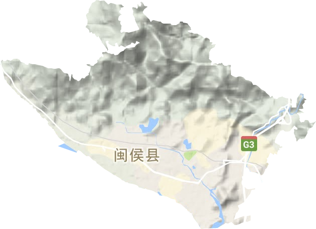 甘蔗街道地形地图