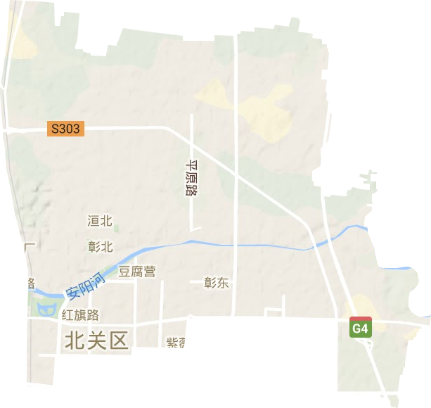 北关区地形地图
