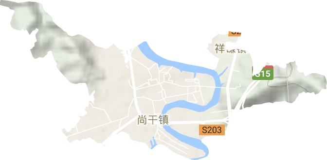 尚干镇地形地图