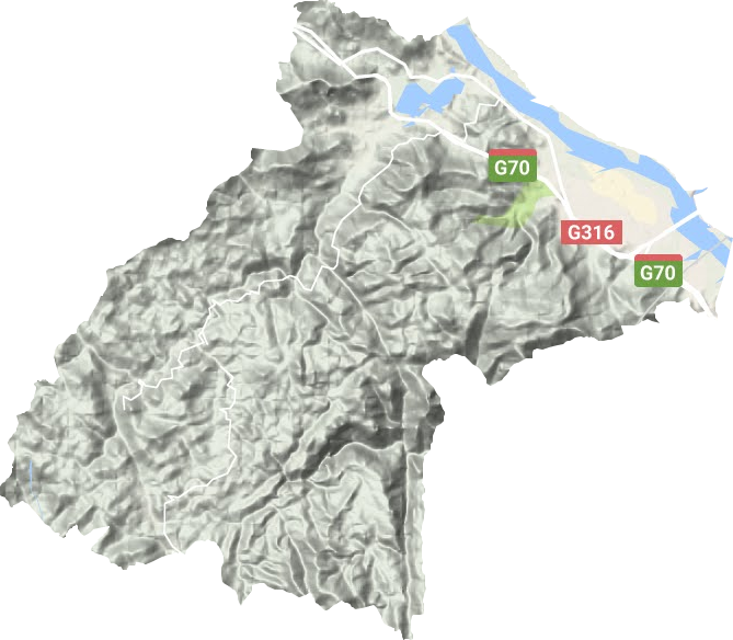 竹岐乡地形地图