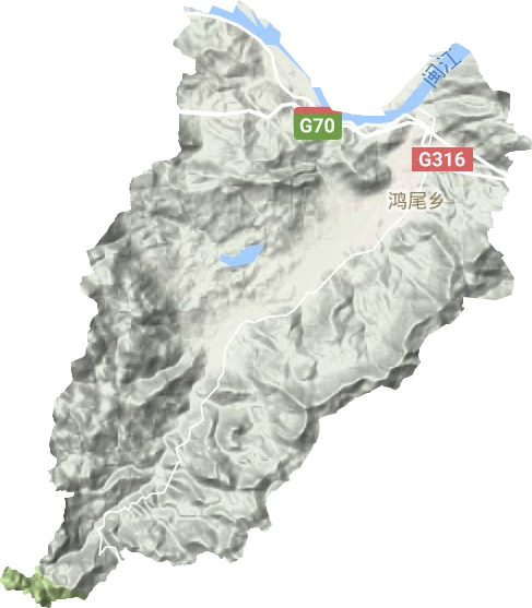 鸿尾乡地形地图