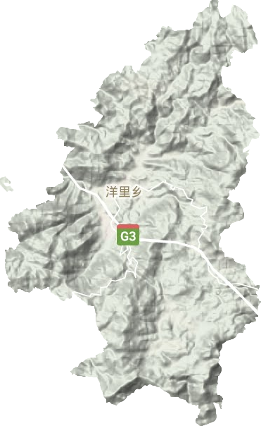 洋里乡地形地图