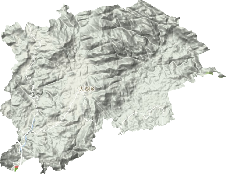 大湖乡地形地图