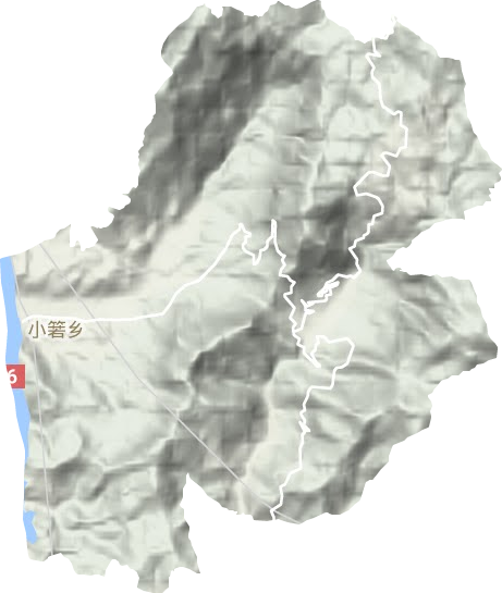 小箬乡地形地图
