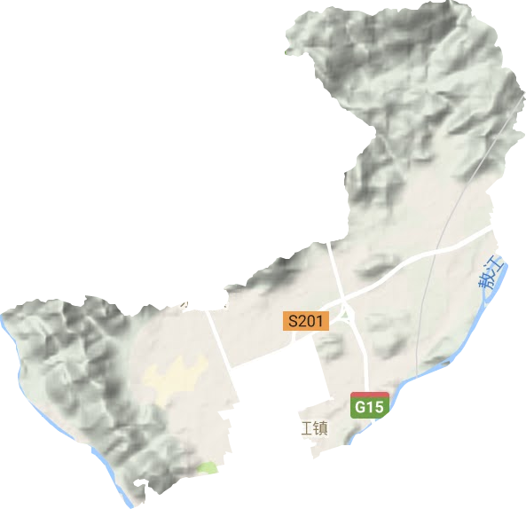 敖江镇地形地图