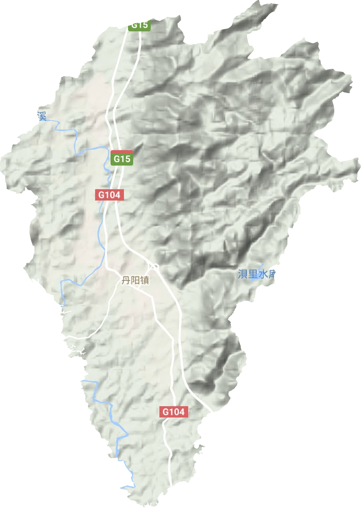 丹阳镇地形地图