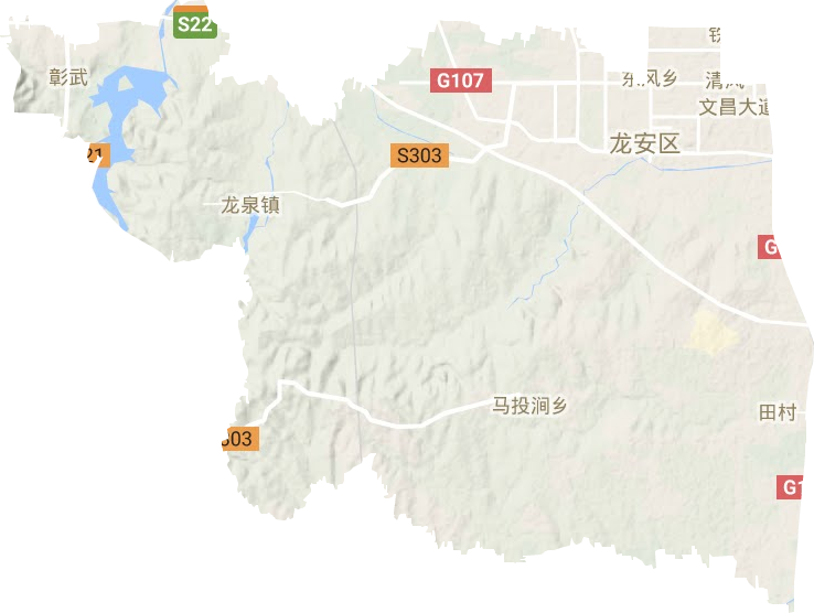 龙安区地形地图