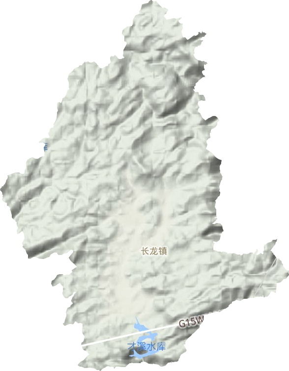 长龙镇地形地图