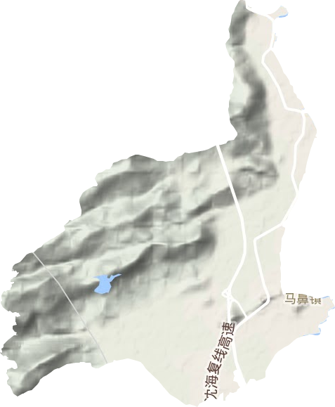 马鼻镇地形地图