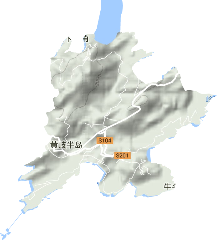 黄岐镇地形地图