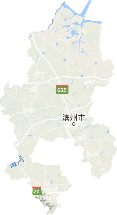 滨州市地形地图
