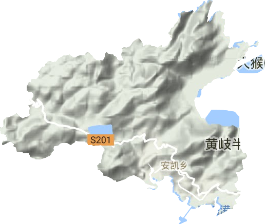 安凯乡地形地图