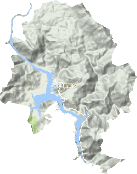 小沧畲族乡地形地图