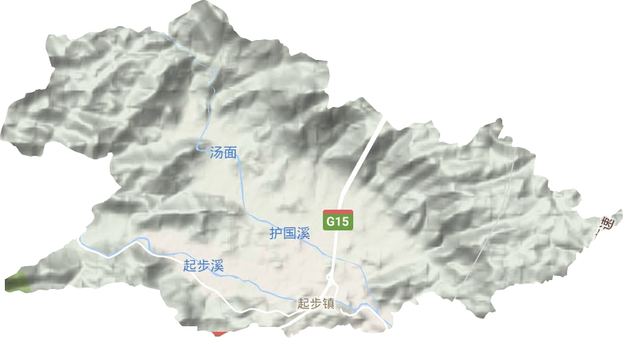 起步镇地形地图