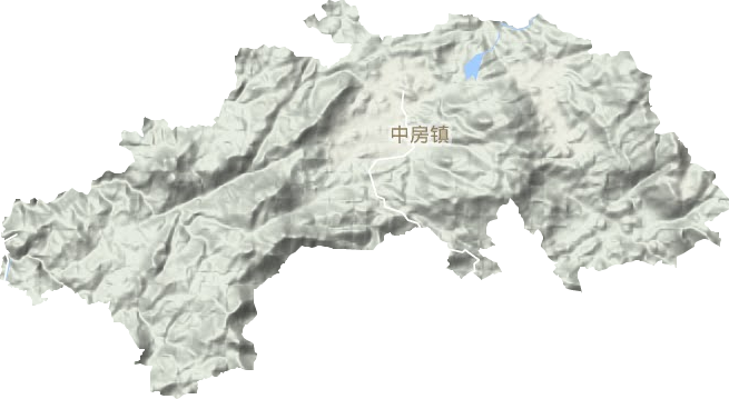 中房镇地形地图