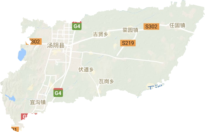 汤阴县地形地图