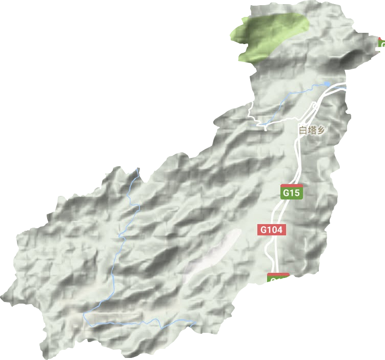 白塔乡地形地图