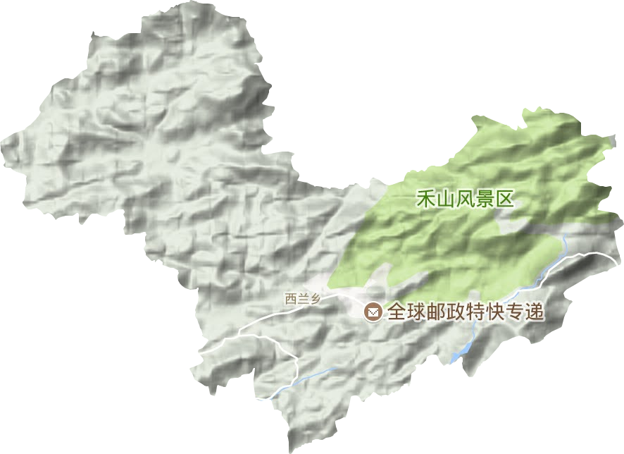 西兰乡地形地图
