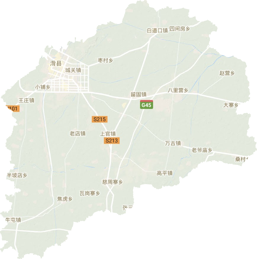 滑县地形地图
