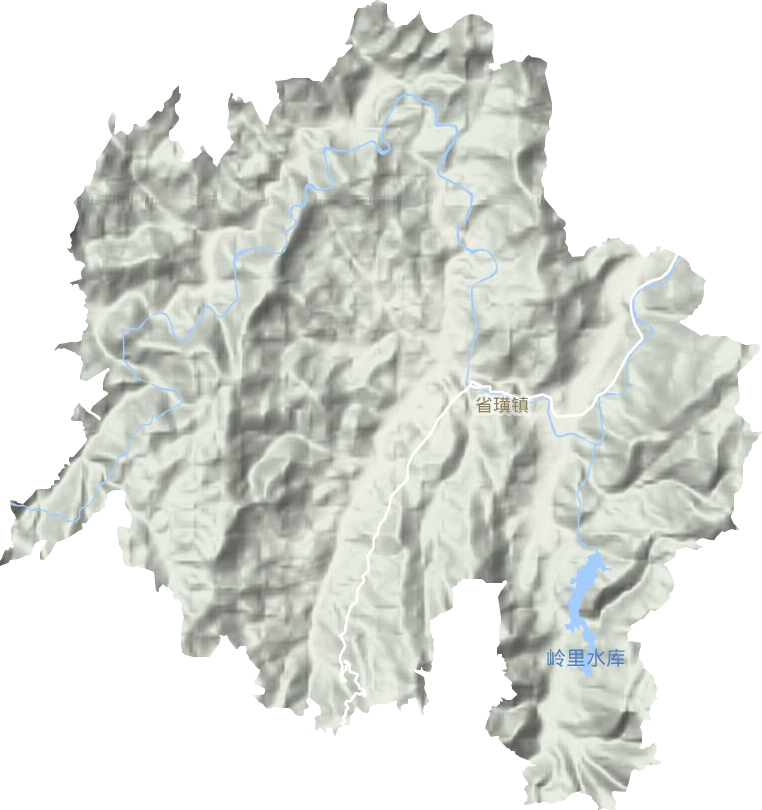 省璜镇地形地图