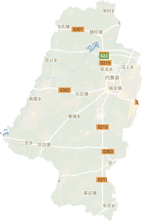 内黄县地形地图