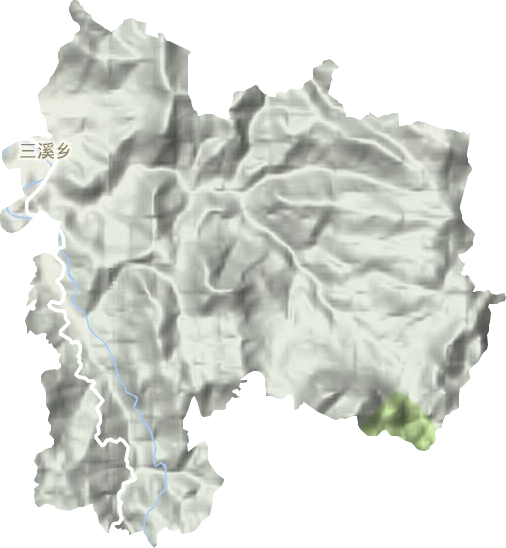 三溪乡地形地图