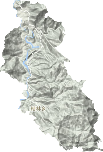 桔林乡地形地图