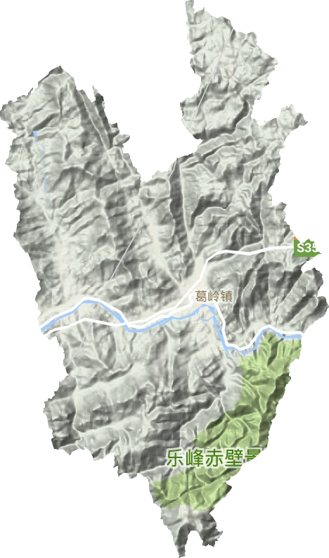 葛岭镇地形地图