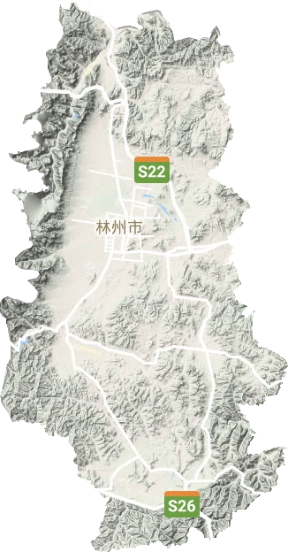 林州市地形地图