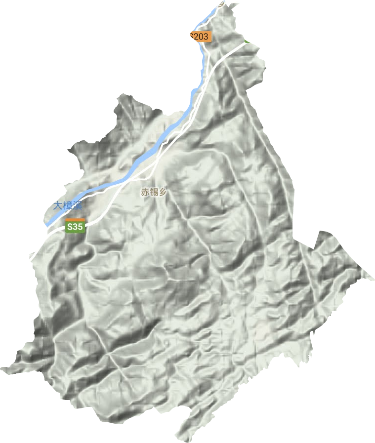 赤锡乡地形地图