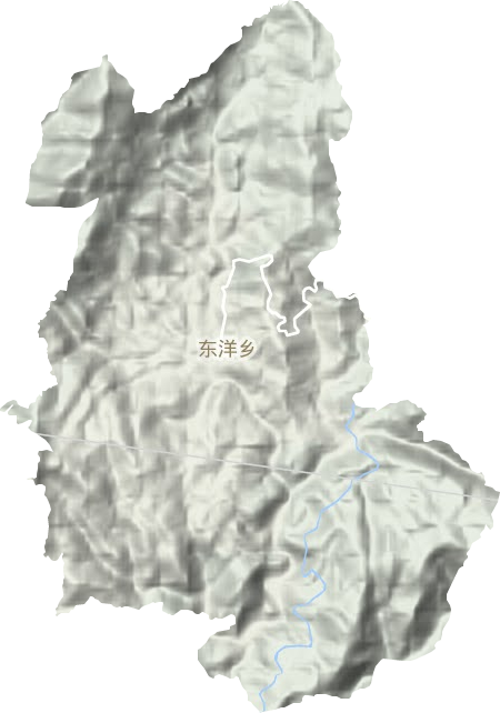 东洋乡地形地图