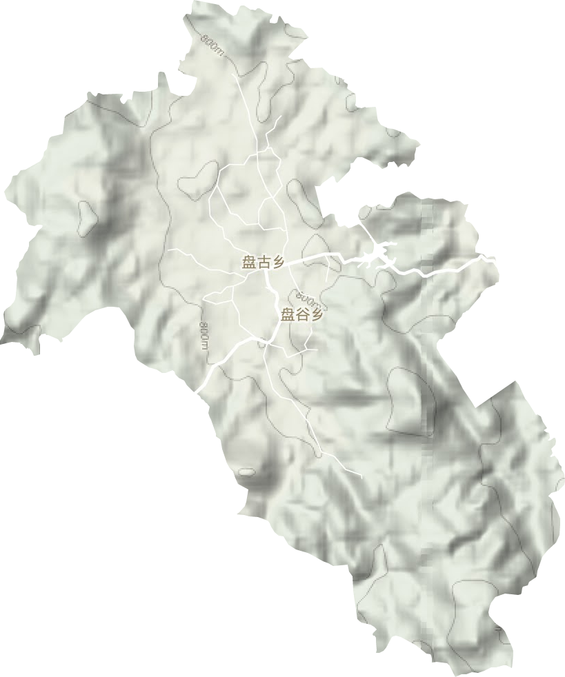 盘谷乡地形地图