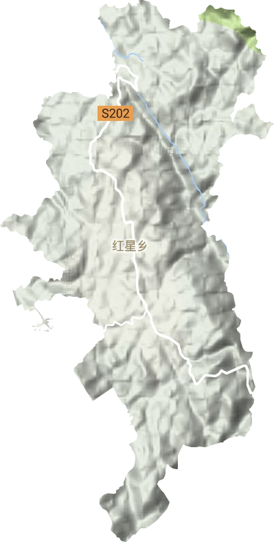 红星乡地形地图