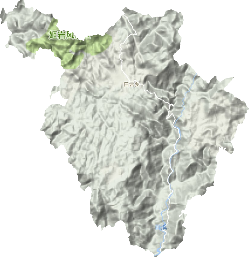 白云乡地形地图