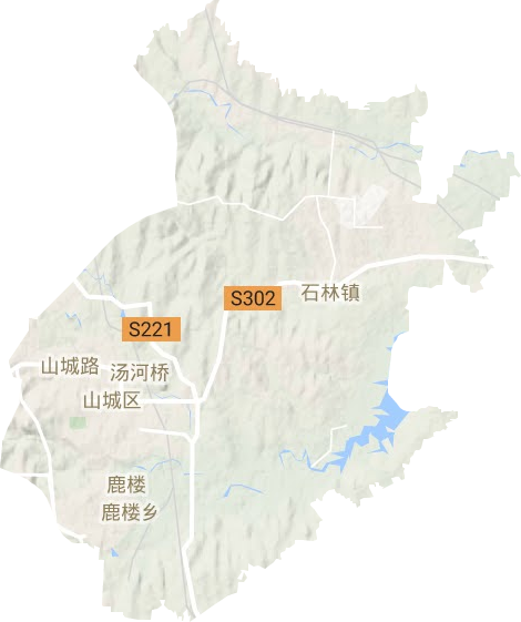 山城区地形地图