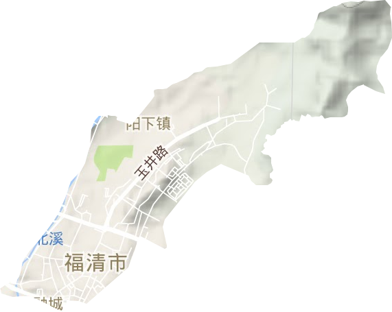 玉屏街道地形地图