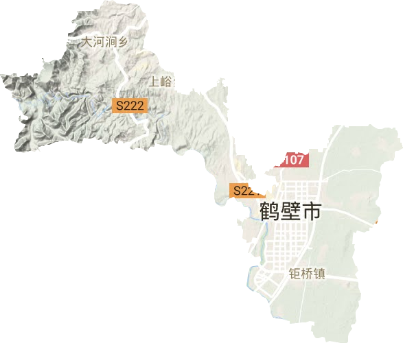 淇滨区地形地图