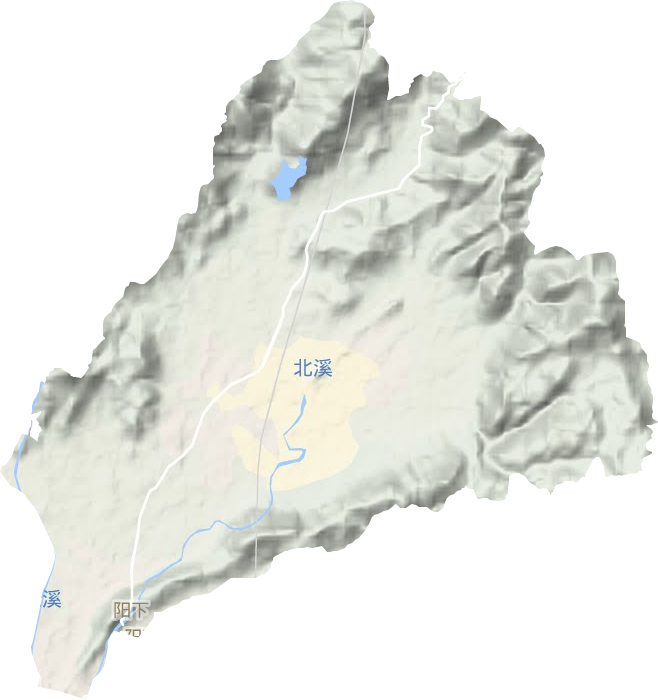 阳下街道地形地图