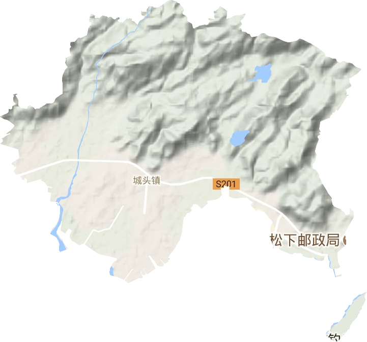 城头镇地形地图