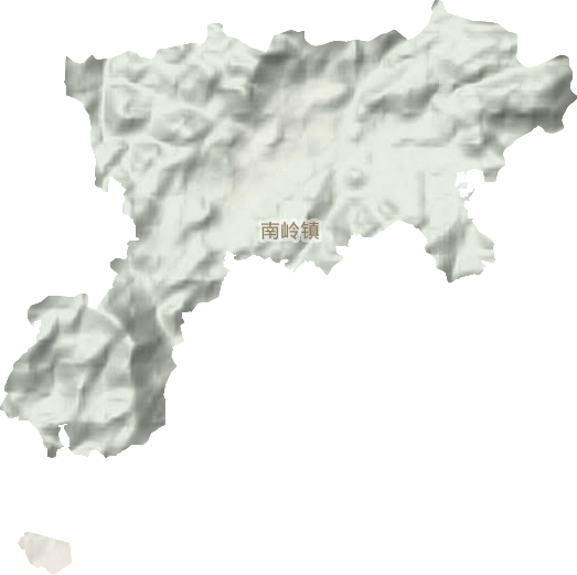 南岭镇地形地图