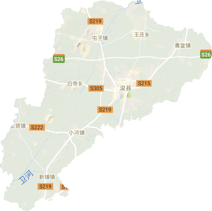 浚县地形地图