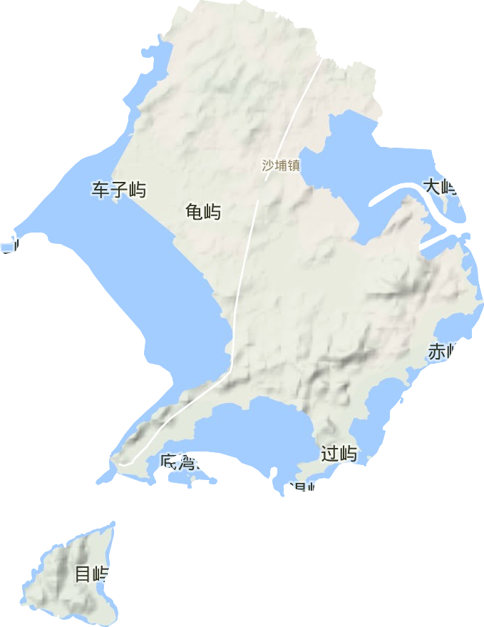 沙埔镇地形地图