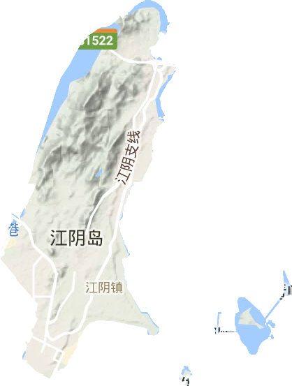 江阴镇地形地图