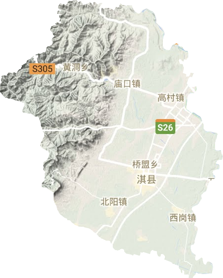淇县地形地图