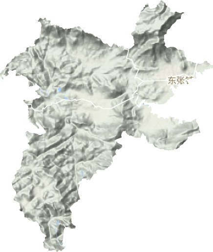 东张镇地形地图