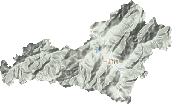 一都镇地形地图
