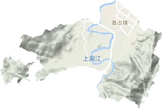 首占镇地形地图